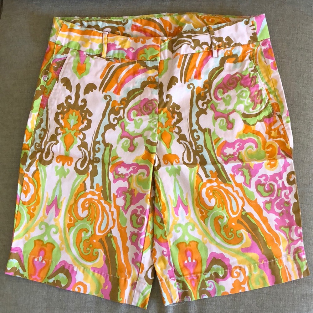 J.crew 9 1/2” inseam patterned bermuda shorts